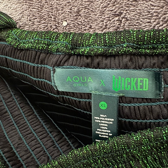 AQUA x Wicked Girls' Emerald Dress, Big Kid Size XL- Exclusive NWT - Picture 5 of 6